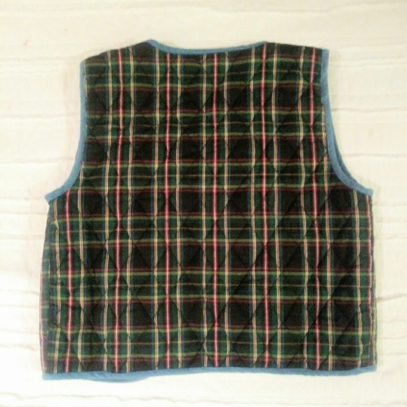 [ vintage natural expressions plaid quilted vest ] - Picture 2 of 2